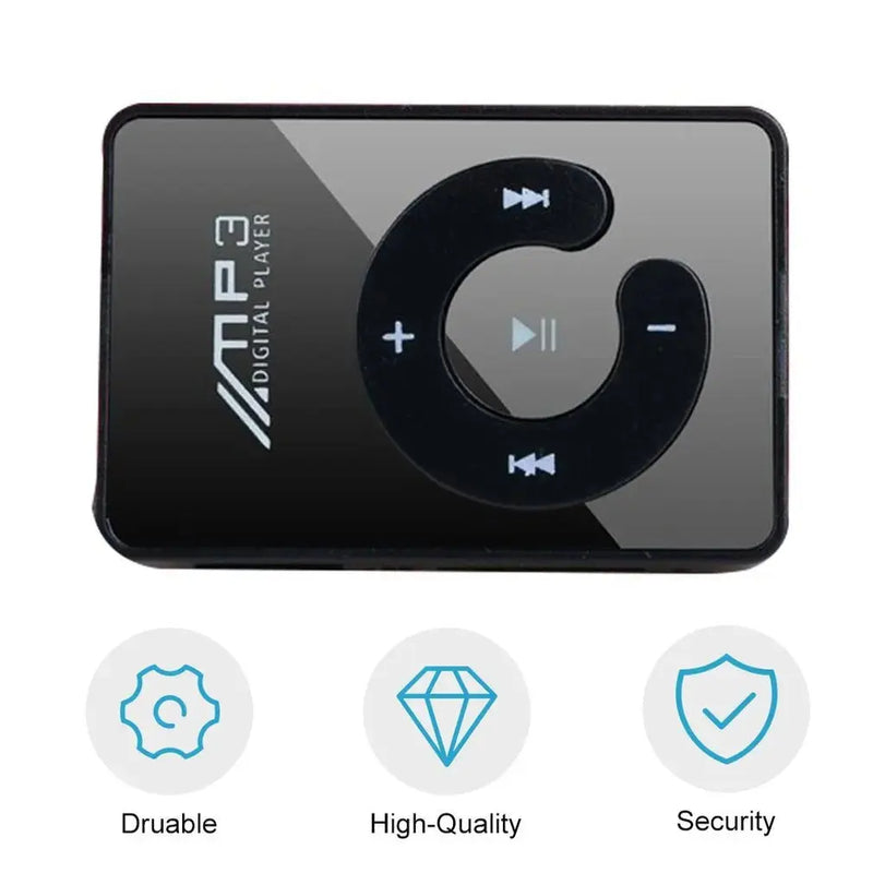 Hot Portable Mini Mirror Clip MP3 Player Music Media Support Micro SD TF Card Fashion Hifi MP3 for Outdoor Sports Dropshipping My Store